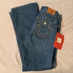 True Religion Low-Rise Bootcut Blue Jeans